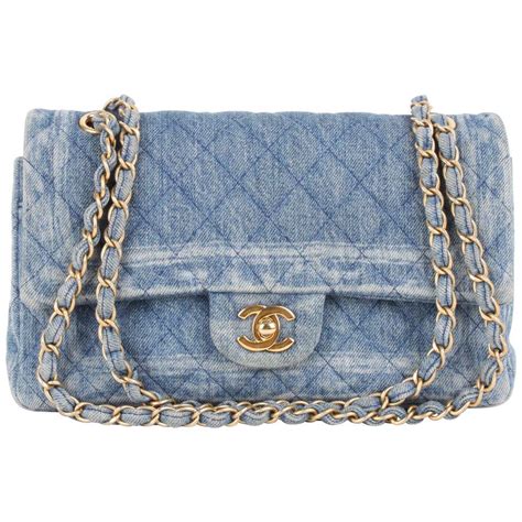 chanel vintage bag fabric black and white|Chanel denim bag 2022.